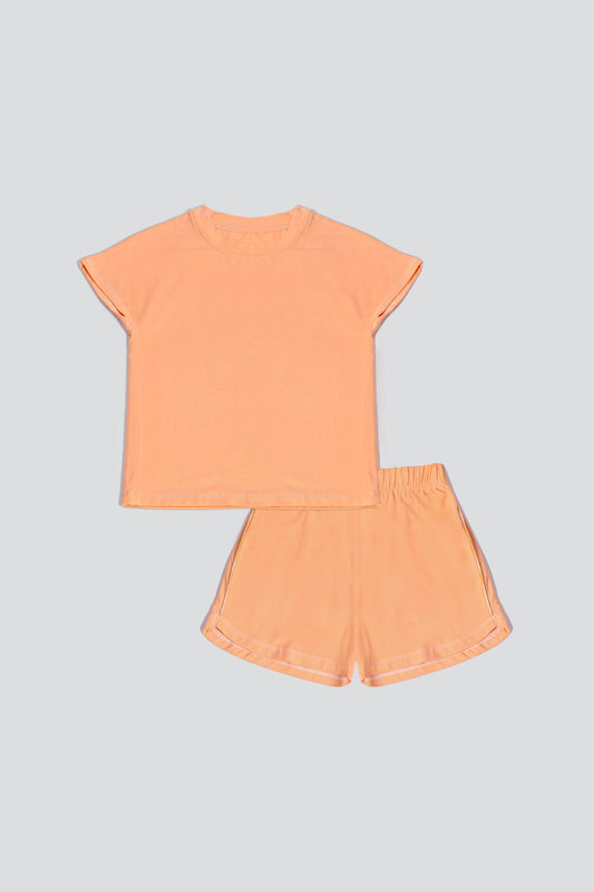 Continuous Sleeves Set in Cloudlight - Apricot Ice